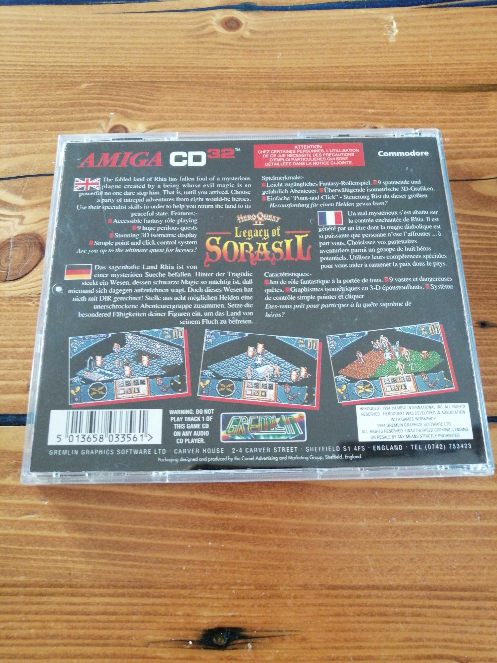 HeroQuest 2 - Legacy of Sorasil Amiga cd32