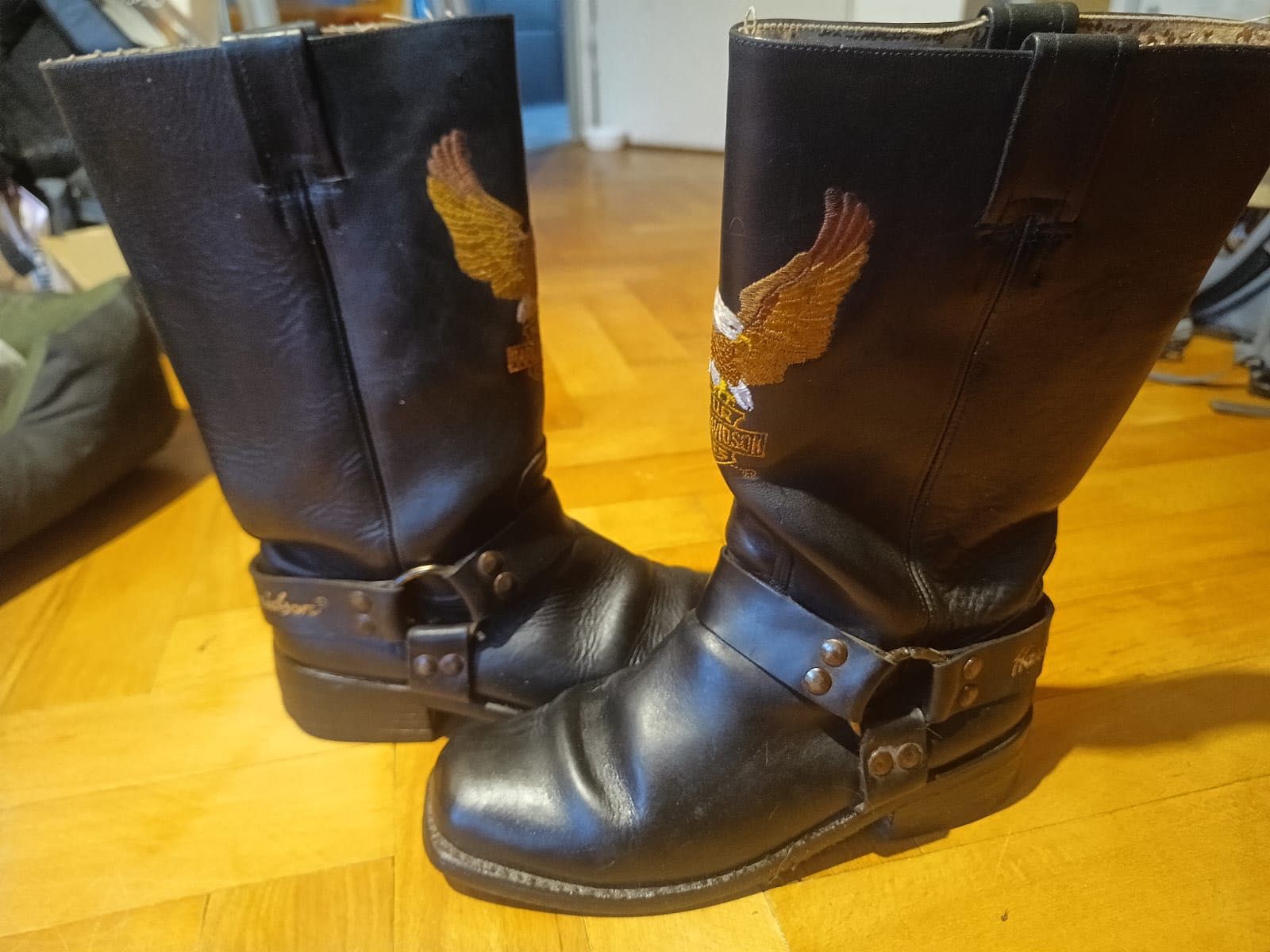 Buty motocyklowe vintage skórzane