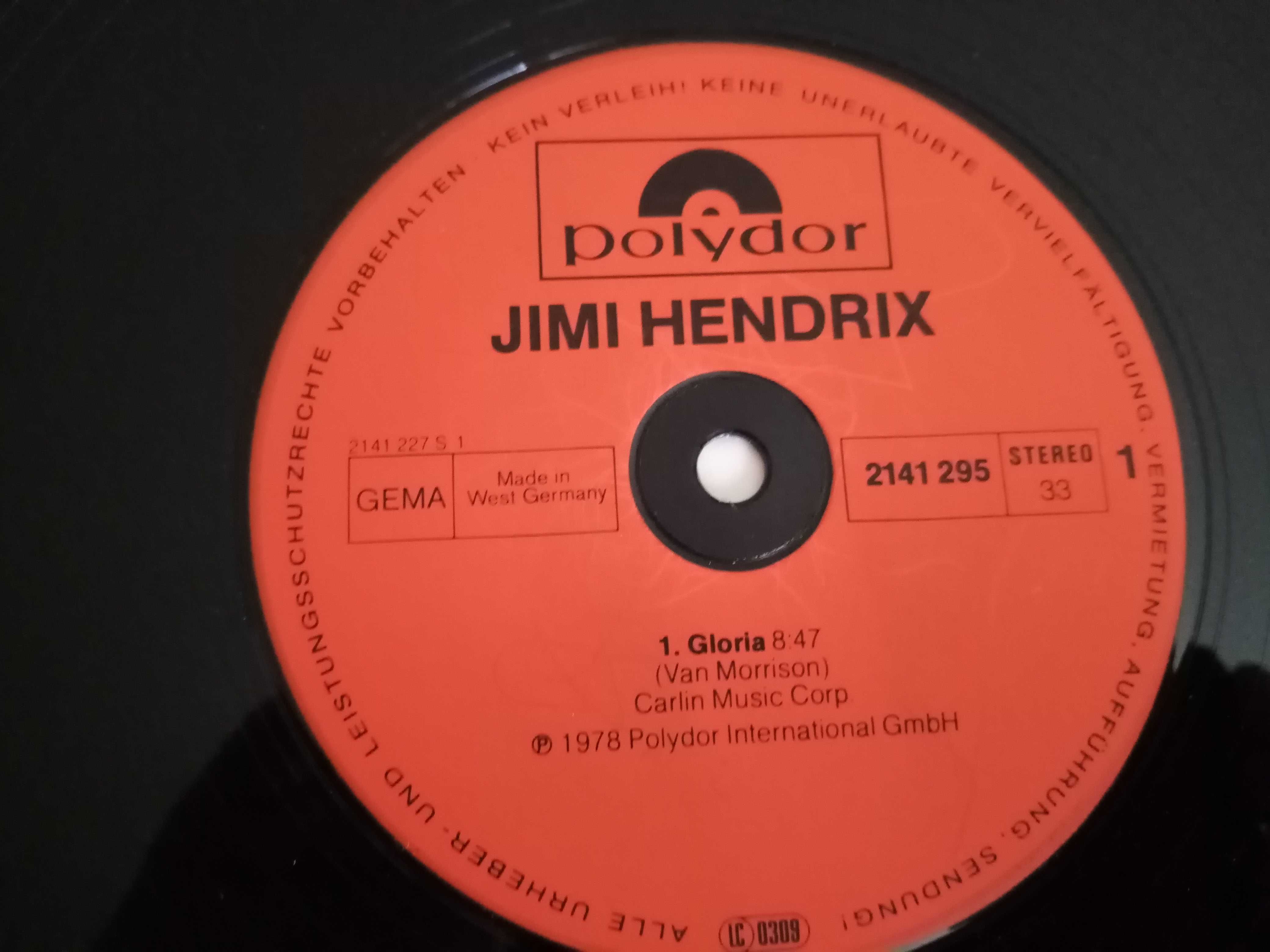 Jimi Hendrix Gloria / Hey Joe WINYL (12'')