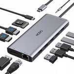 stacja dokująca usb c podwójny monitor, 14 w 1