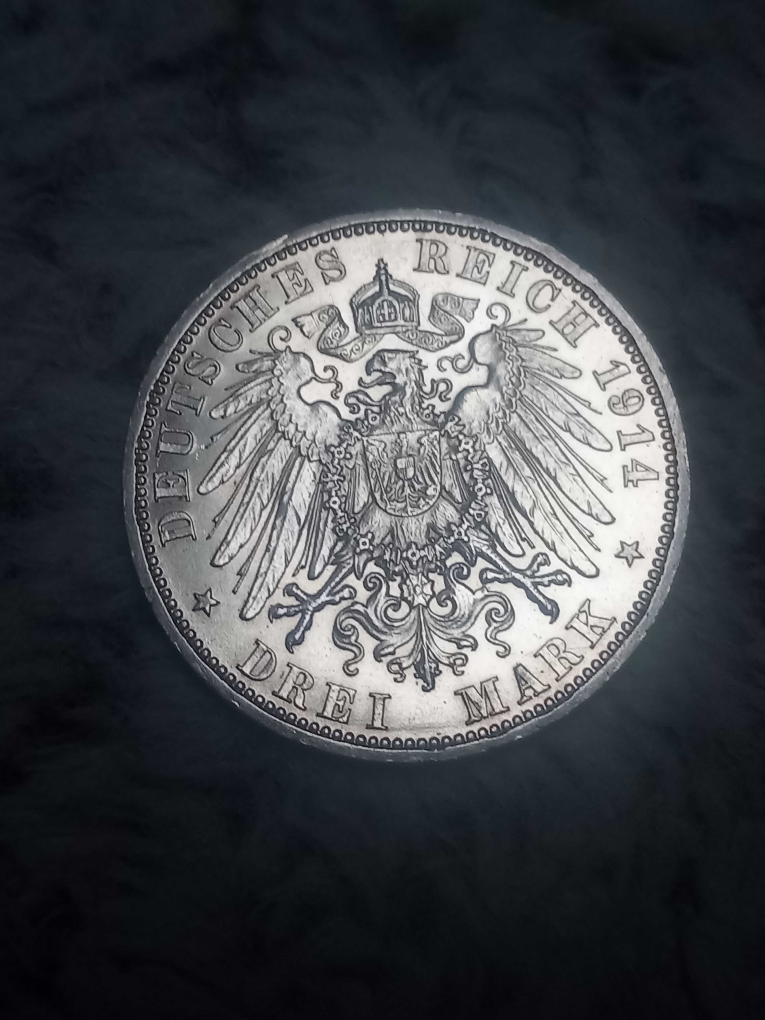 3 marki 1914 r. Wilhelm II