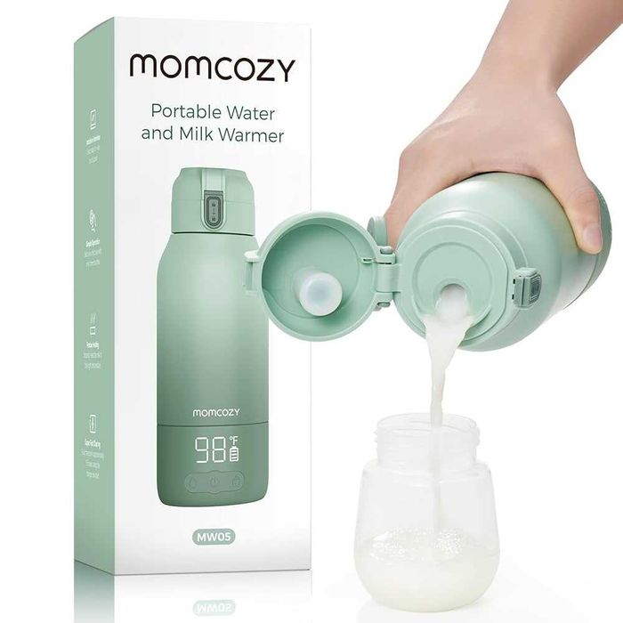 Momcozy, przenośny, wielofunkcyjny podgrzewacz do mleka, 500 ml