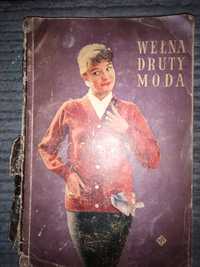 Wełna, druty, moda 1958 prl