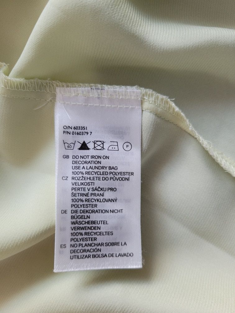 Nowa luźna lekka koszula dekolt V z kamykami tył dłuższy H&M XL