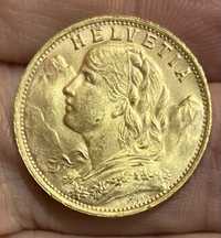 Moeda de ouro SUIÇA 20 Francos 1947