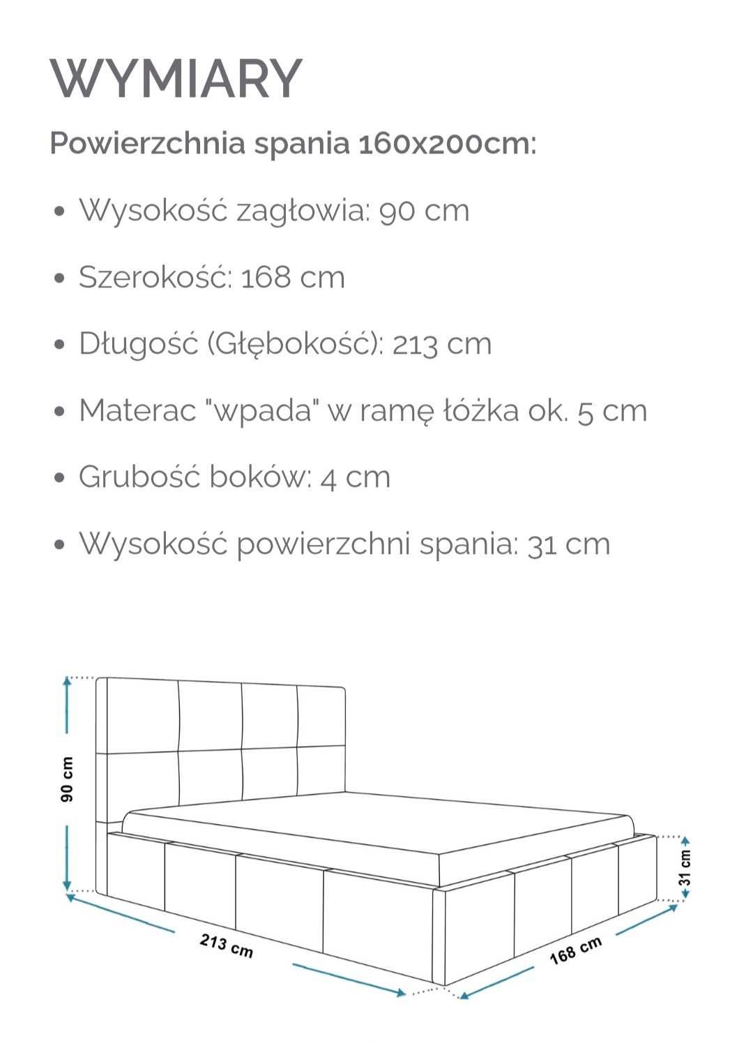 Lóżko tapicerowane