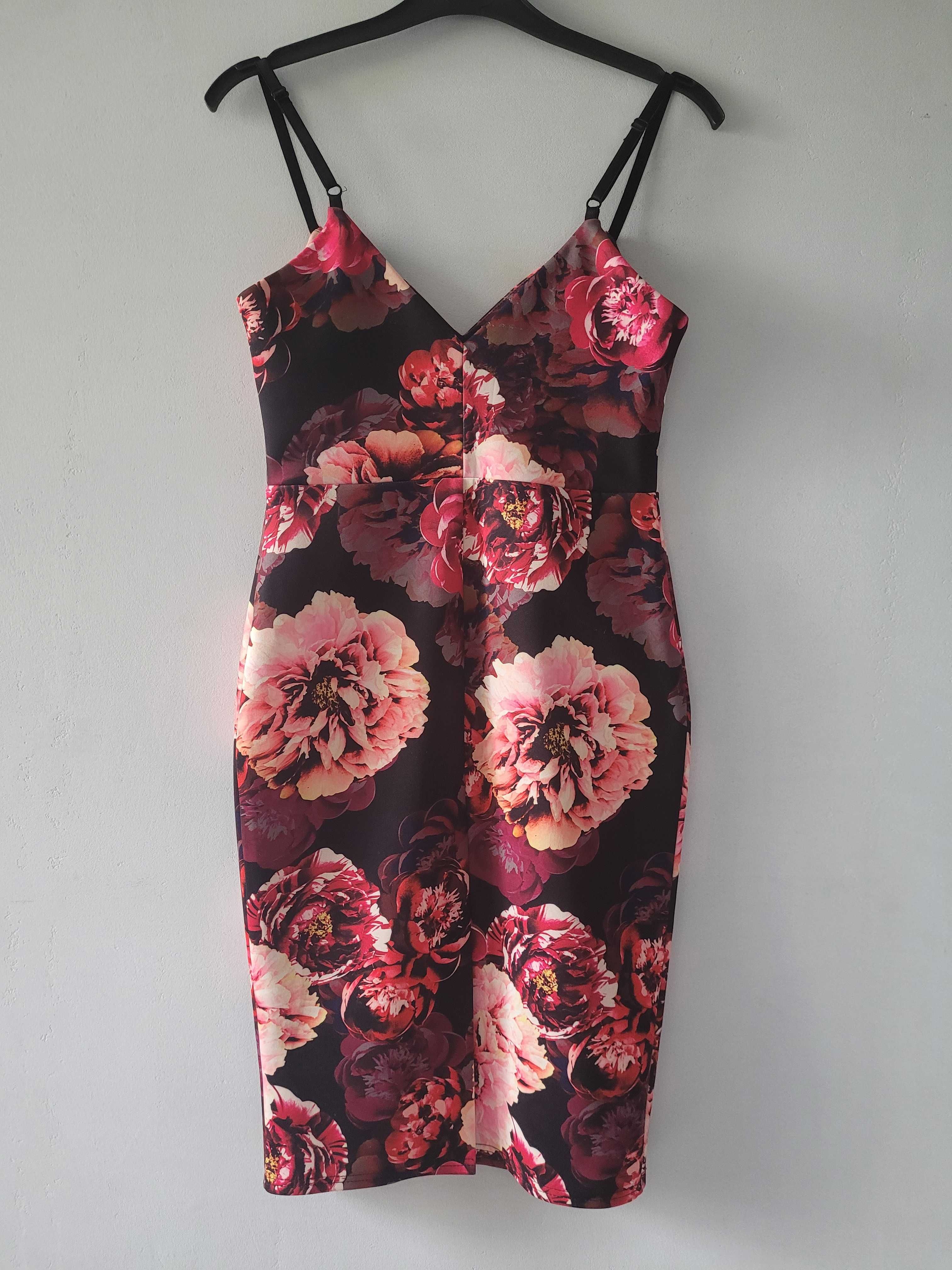 Sukienka w kwiaty na ramiączkach r. 36 - 38, firmy Asos