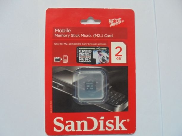 Memory Stick MICRO CARD SANDISK M2 2GB nowa