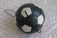 Сувенир -  Футбольный мяч, кожаный (чёрный) НОВЫЙ