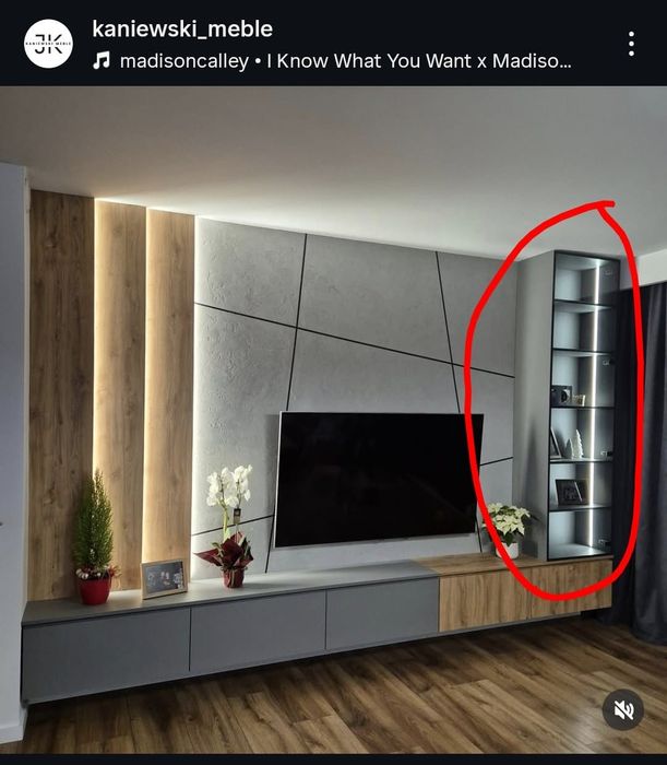 Witryna z frontem szklanym, oswietlenie LED