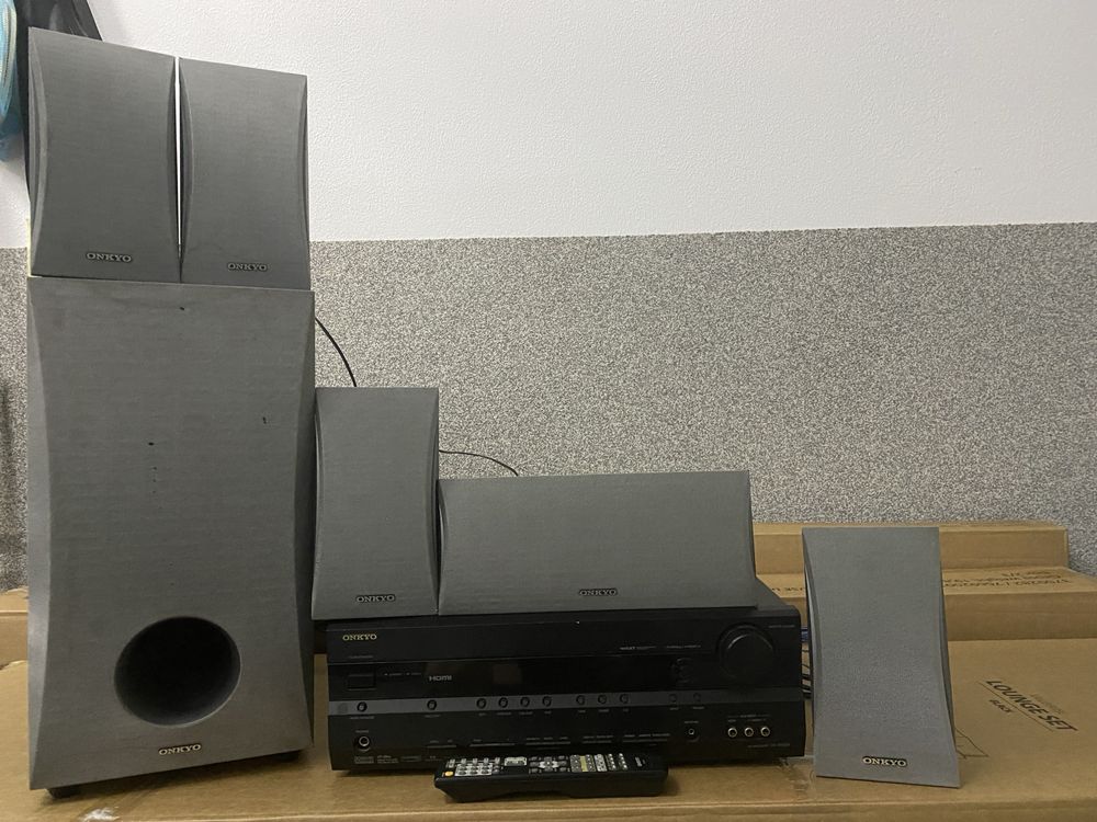 Kino Domowe 5.1 Amplituner Onkyo TX-SR506 zestaw Onkyo 5.1 Subwoofer