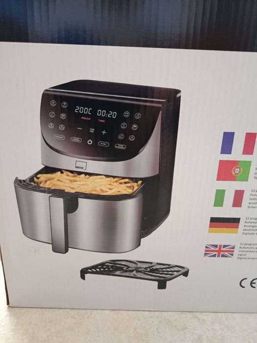 Air fryer 8 Litros- fritadeira sem óleo, nova