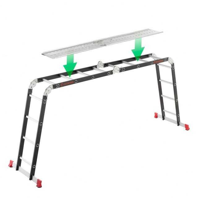 Драбина багатофункціональна трансформер 4х4. INTERTOOL LT-0024.