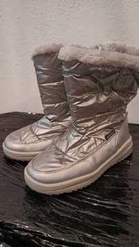 Śniegowce buty zimowe srebrne 31
