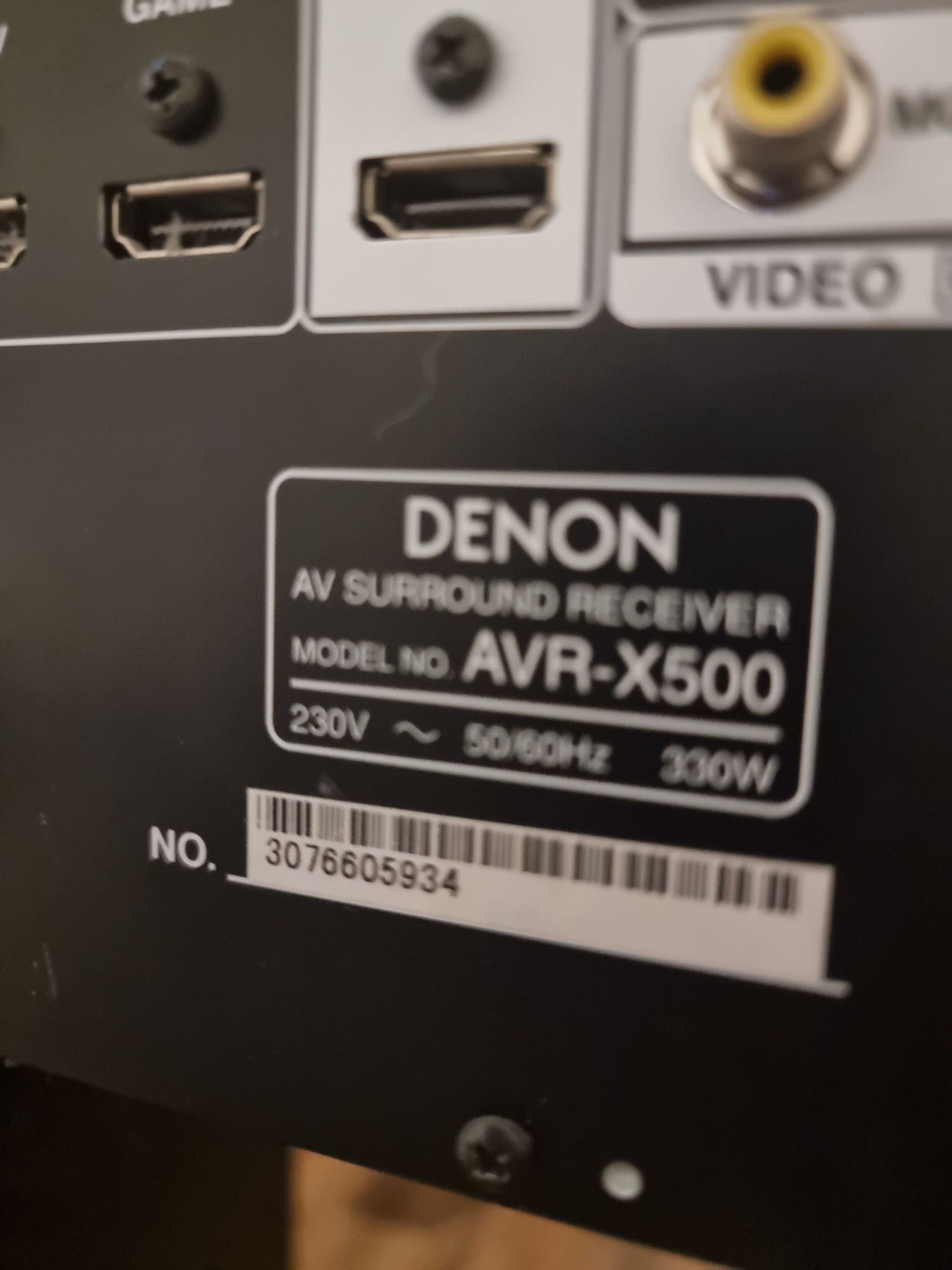 Denon AVR-X500 ZESTAW 2×130W 2×80W PLUS 130w CENTER