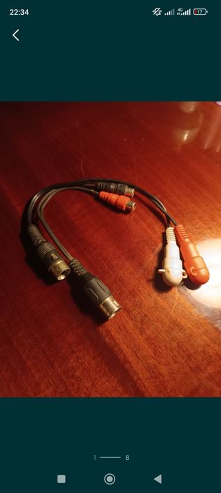 Кабелі різних типів, micro usb, перехідники DIN, тюльпани, AUX, iPhone