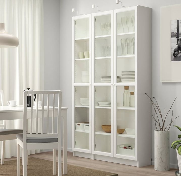 Witryna biala z 120x30x202