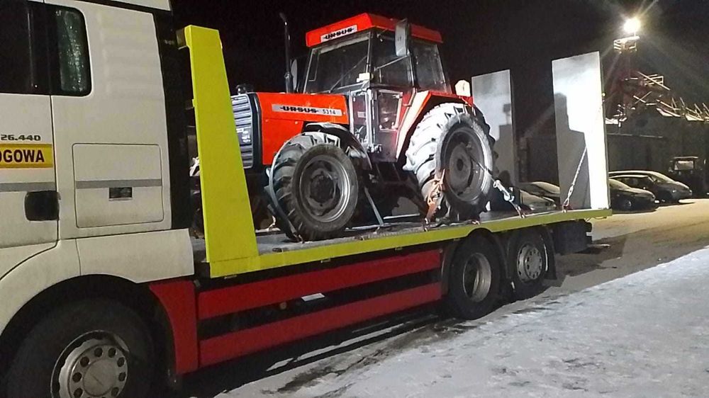 Transport Laweta do 15Ton Przyczep Ciągniki widlaki koparki Busy  24H