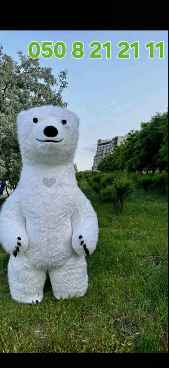 Мишка аниматор , панда  аниматор,  надувной медведь