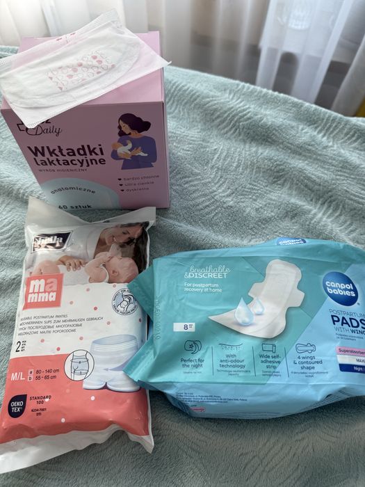 Majtki poporodowe, wkladki laktacyjne