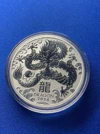 Срібна монета Рік Дракона одна унція срібла 999,9 проби