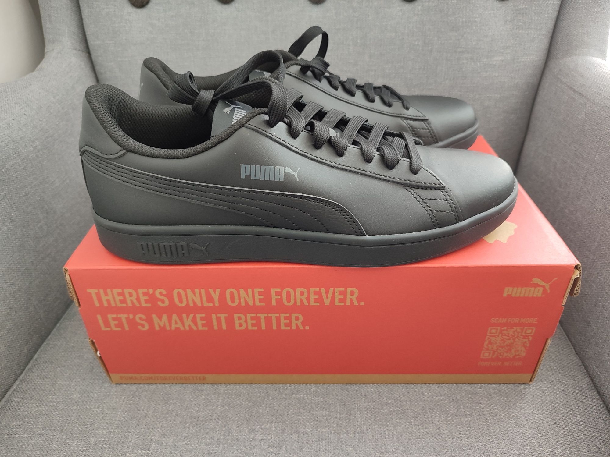PUMA Uniseks SMASH V2 LTrampki czarne 44.5