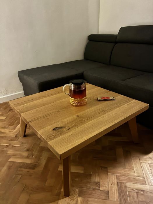 Stół kawowy dąb olejowany 90 x 90 cm