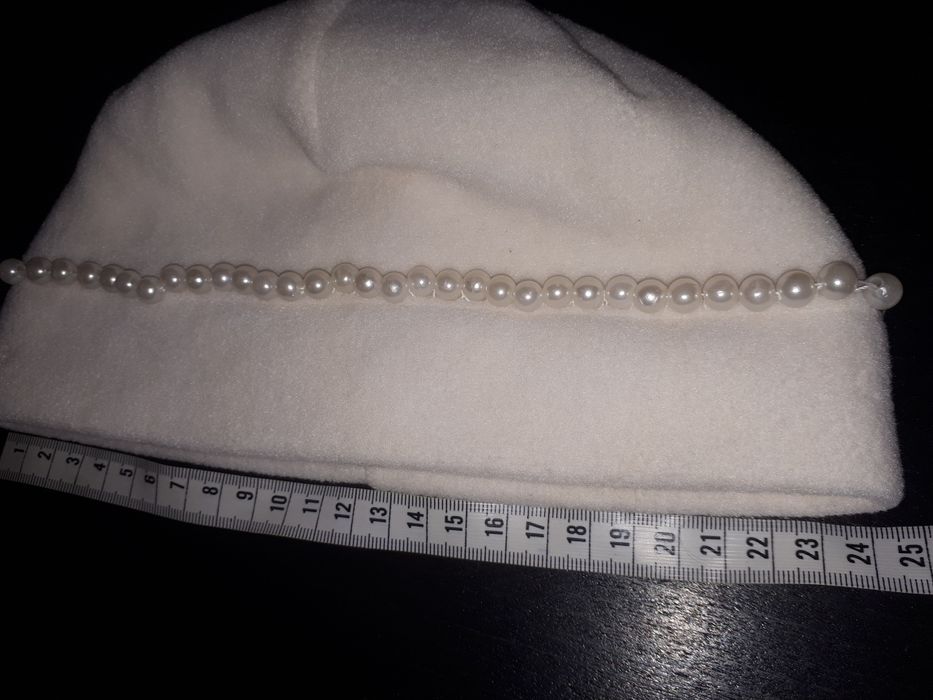 Флис шапка Oxylane жемчуг 4 5 лет 50 см деми осень весна фліс белая