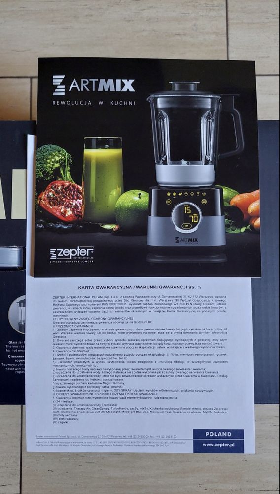 Blender Mikser Termomix Zepter Artmix Pro