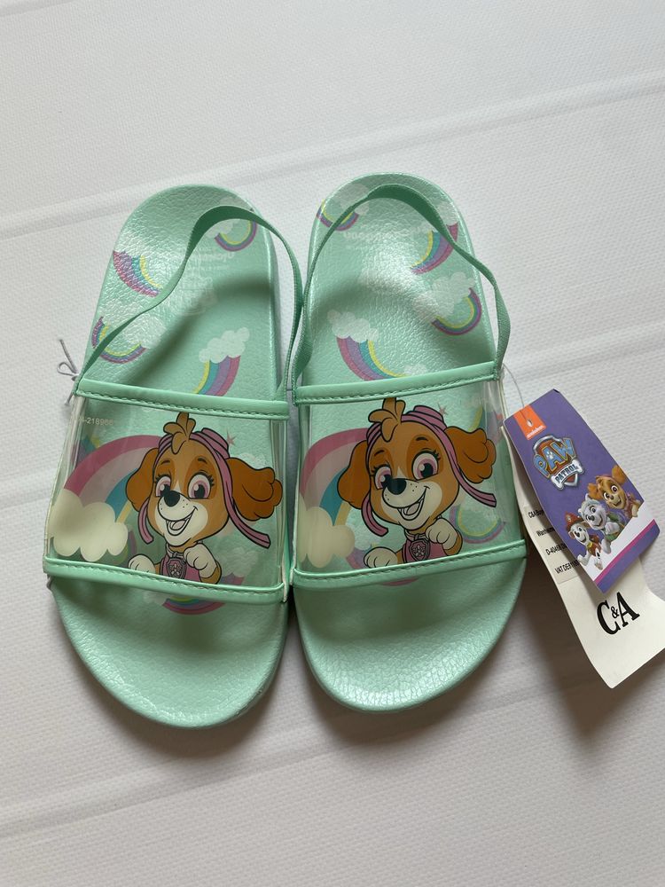 31 32 C&A Skye Paw Patrol Psi Patrol klapki z gumką sandały sandałki