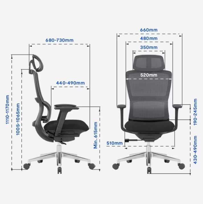 Ergonomiczne krzesło biurowe, krzesło gamingowe szaro/czarne