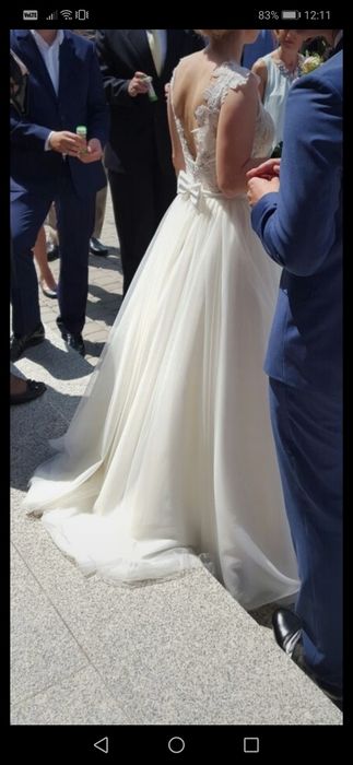 Suknia ślubna xs ecru