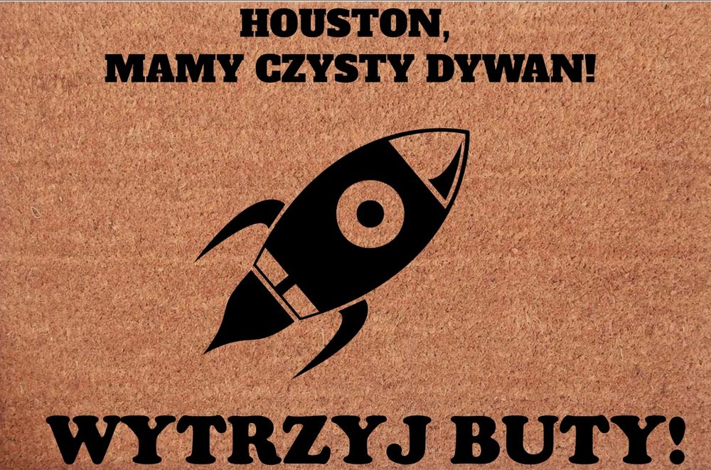wycieraczka   pod drzwi houston mamy czysty dywan - wytrzyj buty