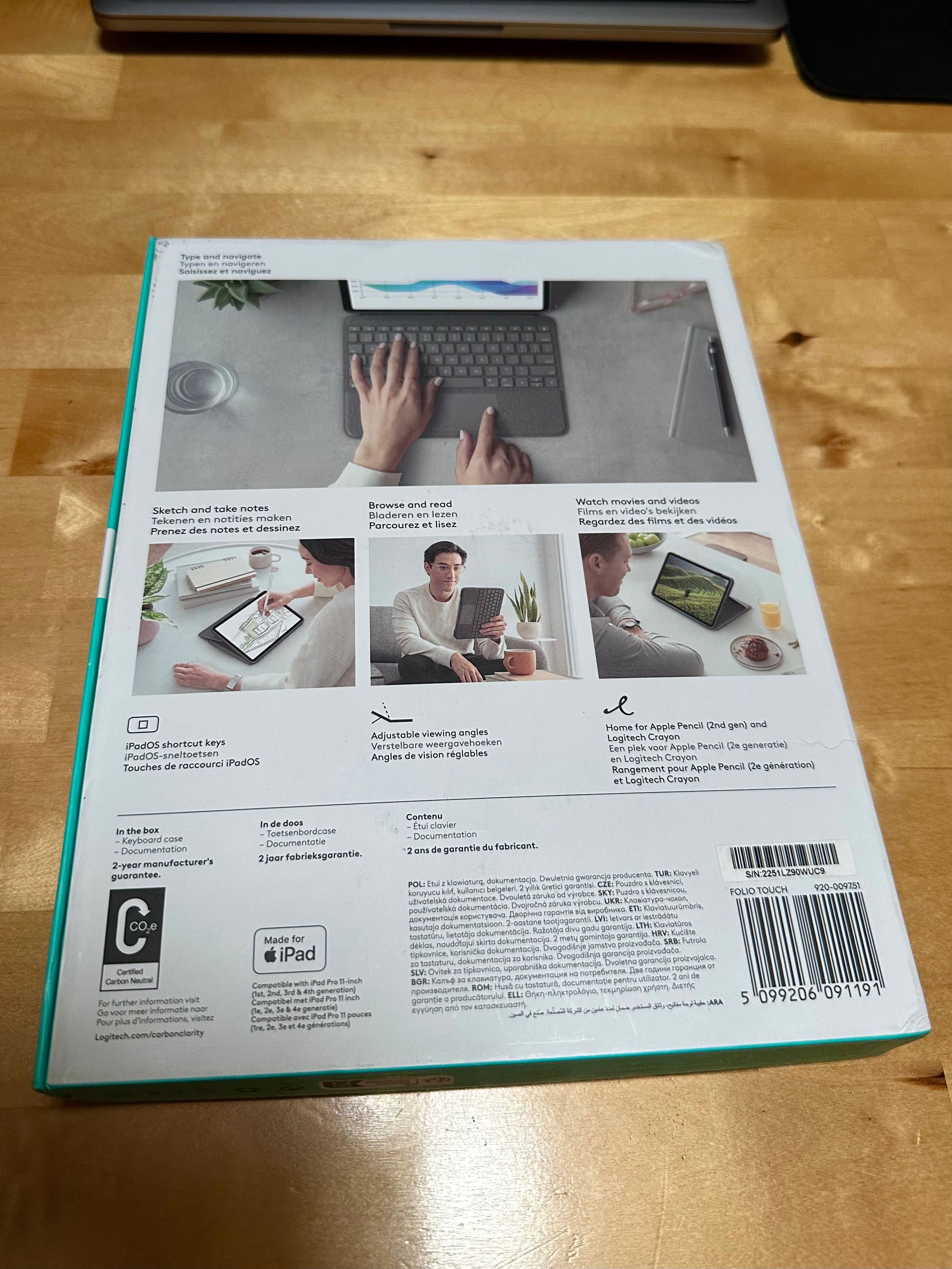 Logitech Folio Touch iPad Pro 11 gen 1, 2, 3, 4