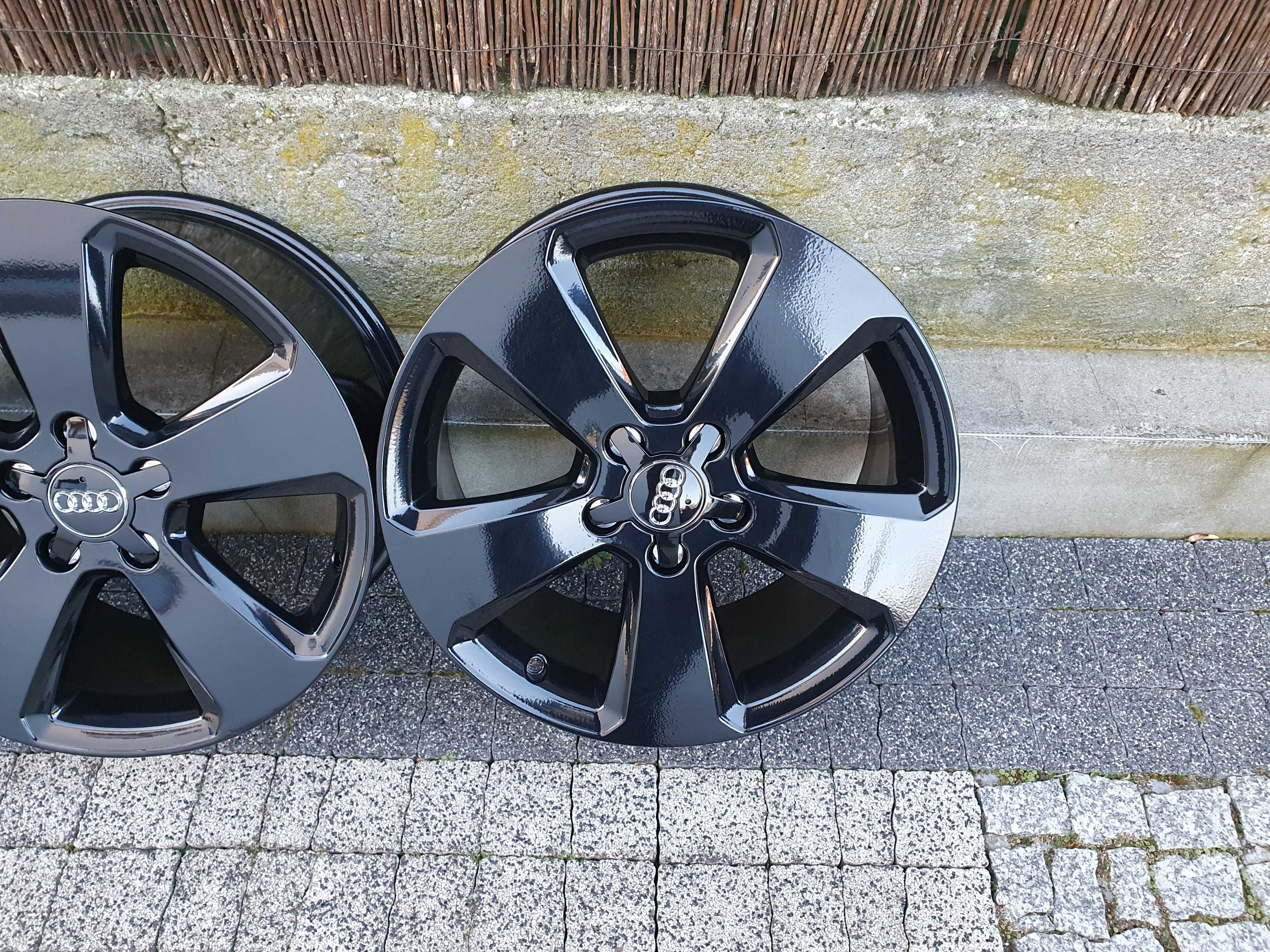 4x Oryginalne 17-stki Audi 5x112 czarny połysk!