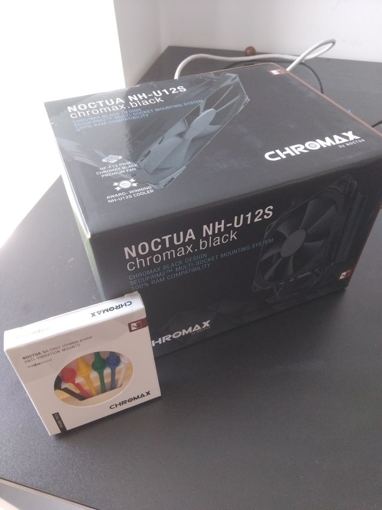 Ventoinha cooler noctua nh-u12s chromax black - novo