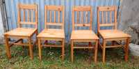 Komplet 4 krzeseł drewnianych