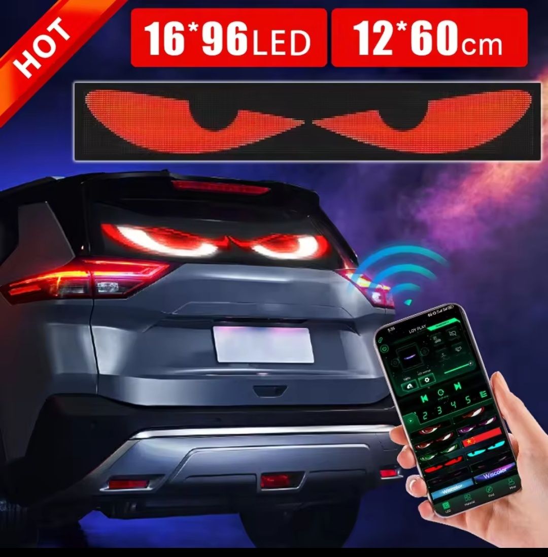 Led-панель, лед очі, лед глаза на авто,led matrix,led вивіска, на скло
