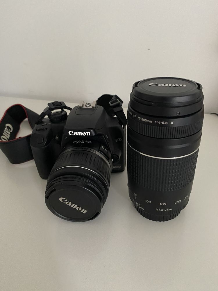 Vendo/troco CANON EOS 1000D 2 Objetivas