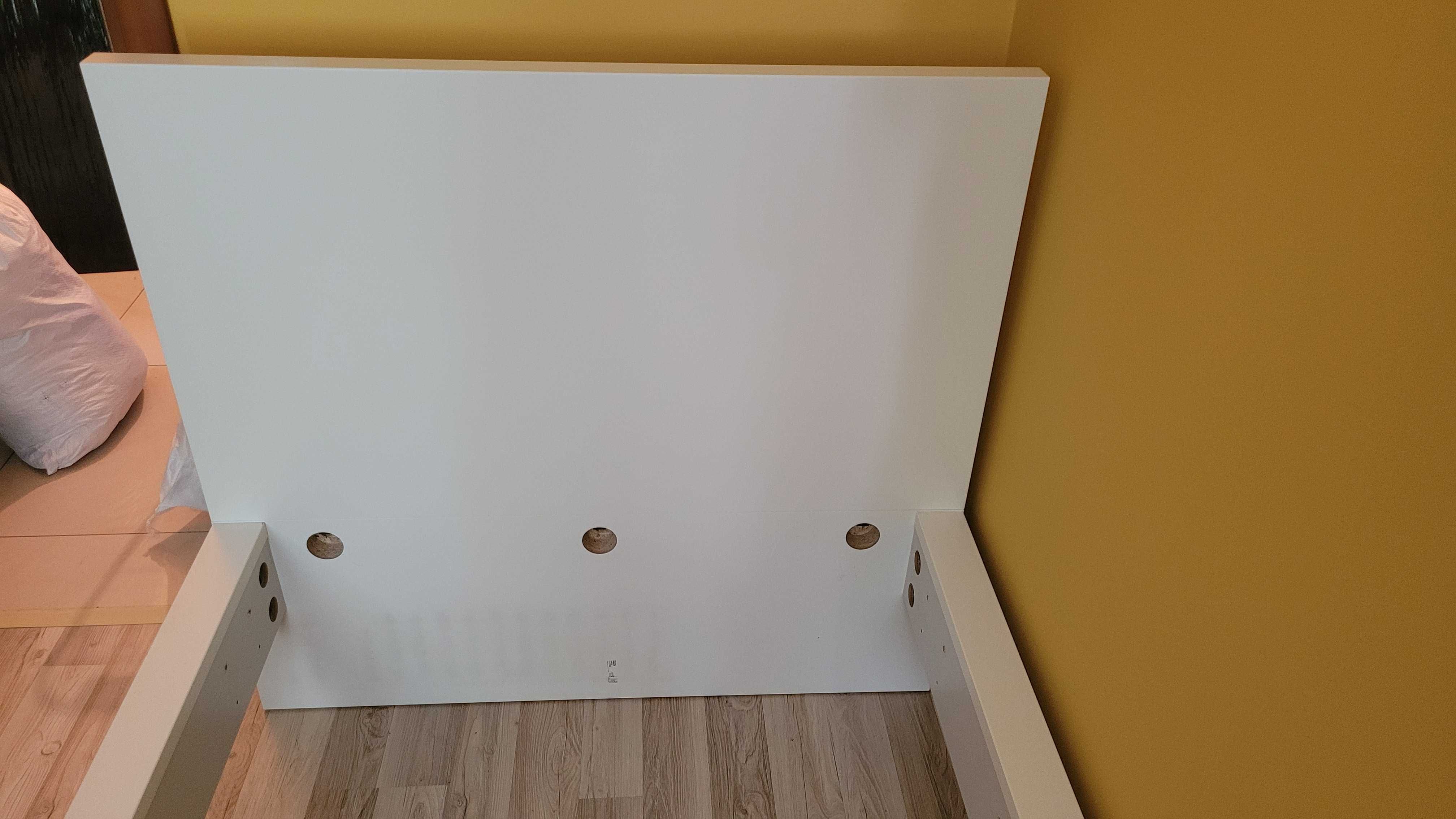 IKEA MALM Białe pojedyńcze łóżko 90x200 szuflady stelaż 105x209 TANIO