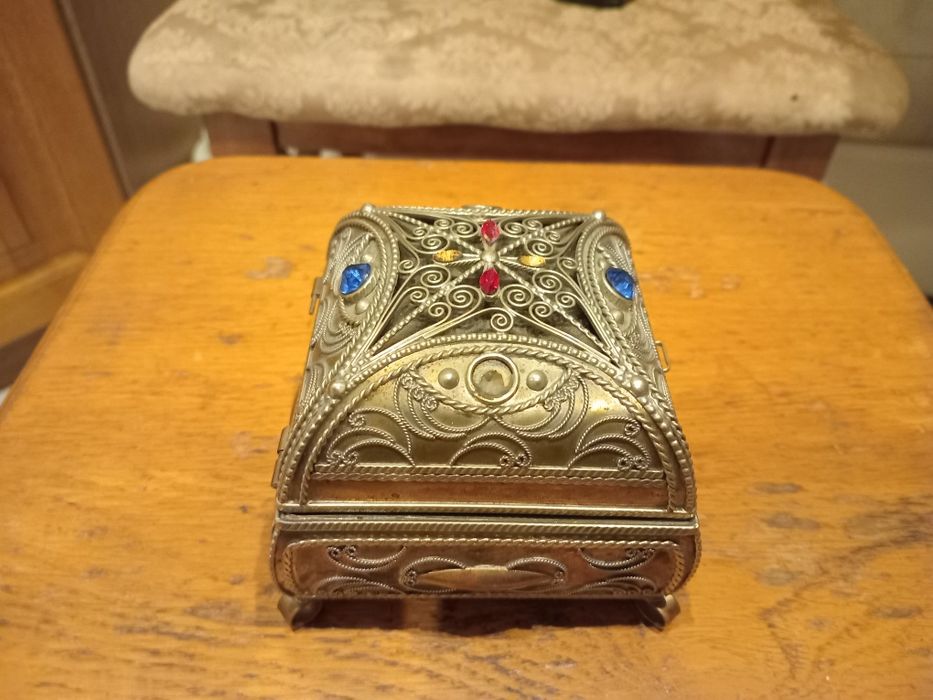 Шкатулка советская скань