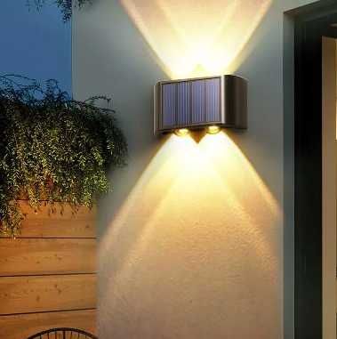 Lampka solarna - kinkiet LED  - zewnętrzna - dekoracyjna - zewnętrzna