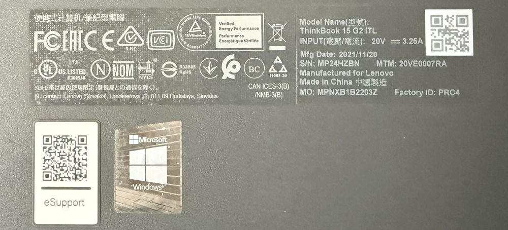 Ноутбук Lenovo  ThinkBook 15 G2 ITL