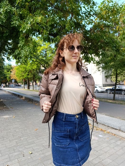 Куртка еко-шкіра , капучіно