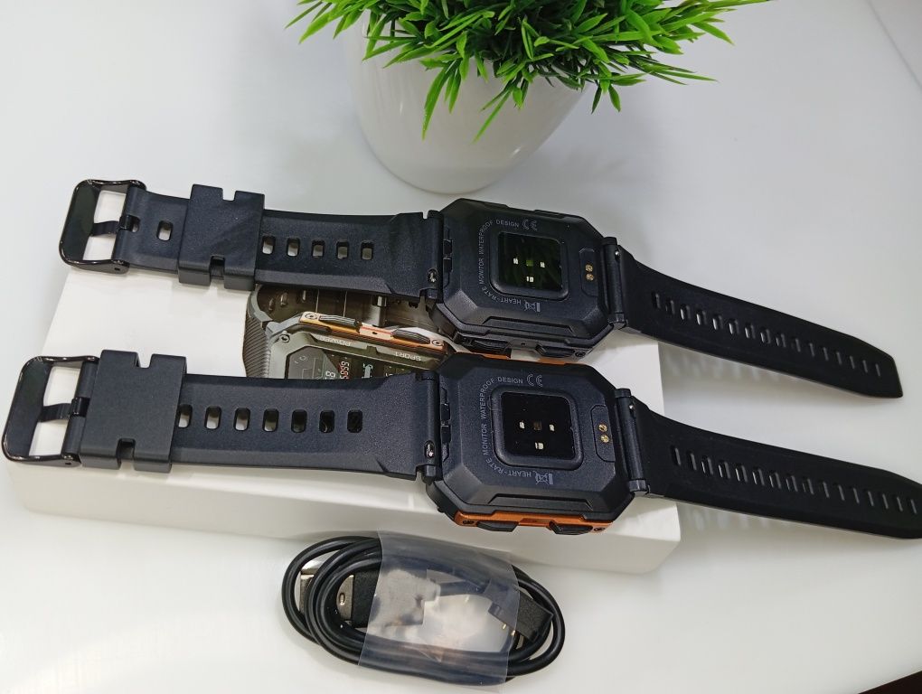 Розпродаж‼️Смарт-часы Modfit Iron Black/Orange смарт годинник Watch‼️