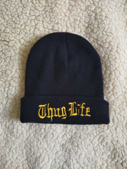 Czapka thug life zimowa hip hop streetwear unisex beanie rap skate