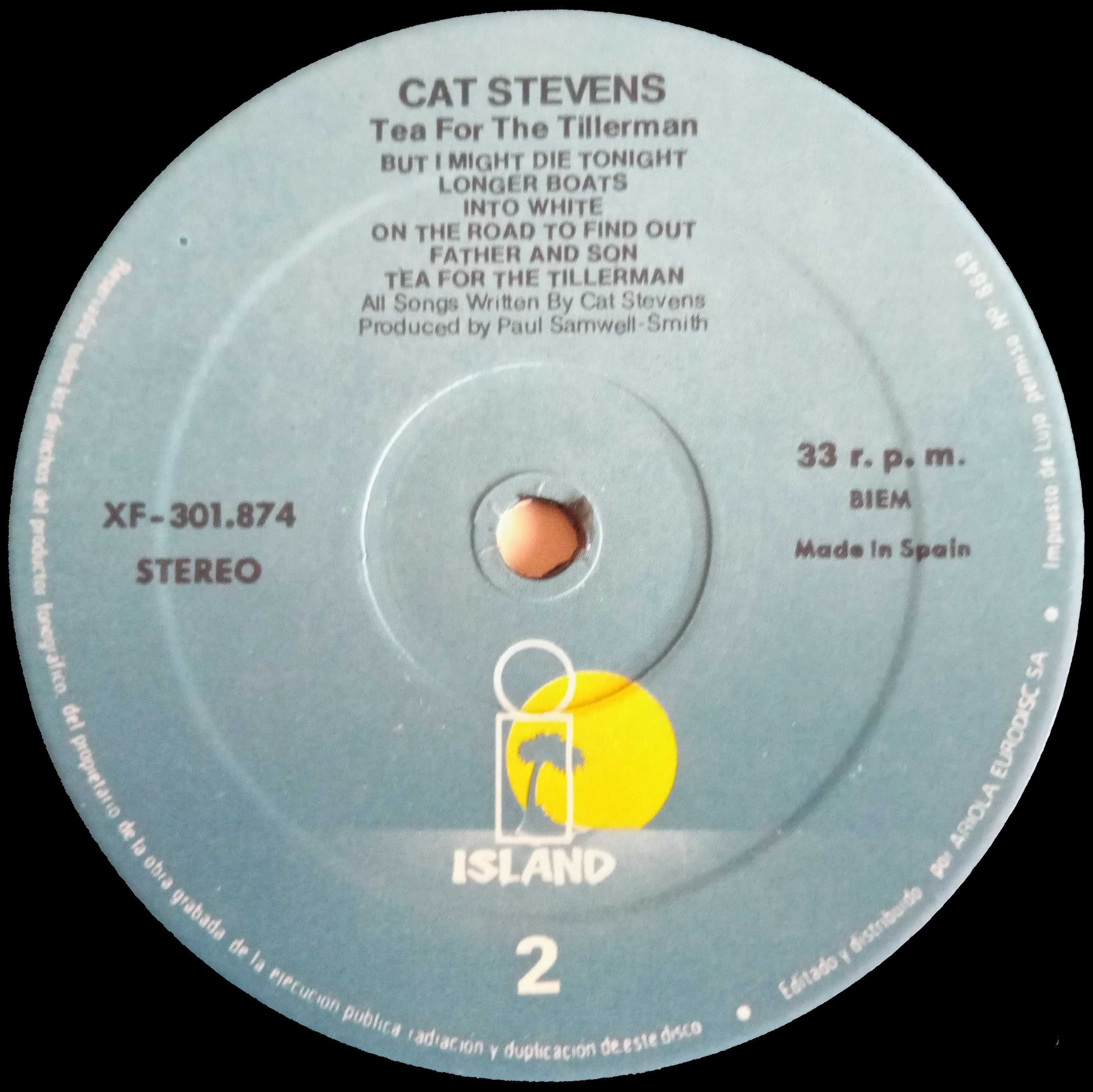 Cat Stevens	- - - - -	Tea For The Tillerman	- - - - -	LP