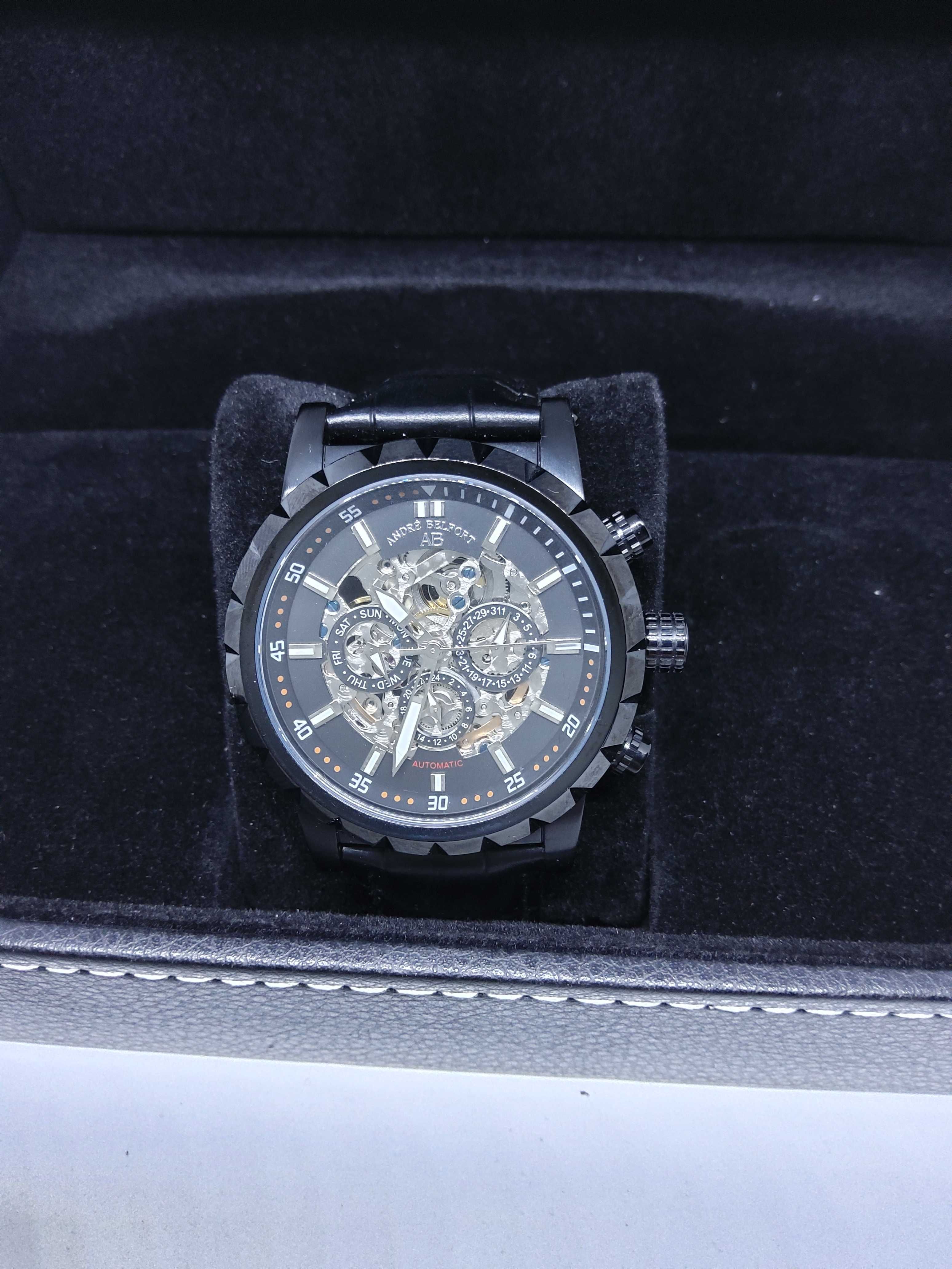 Zegarek męski automatyczny Andre Belfort Conquête AB-7610 czarny
