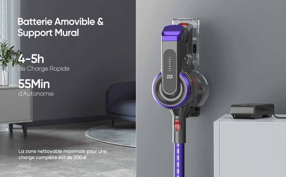 Aspirador sem fio Buture JR400, Portátil, 400W