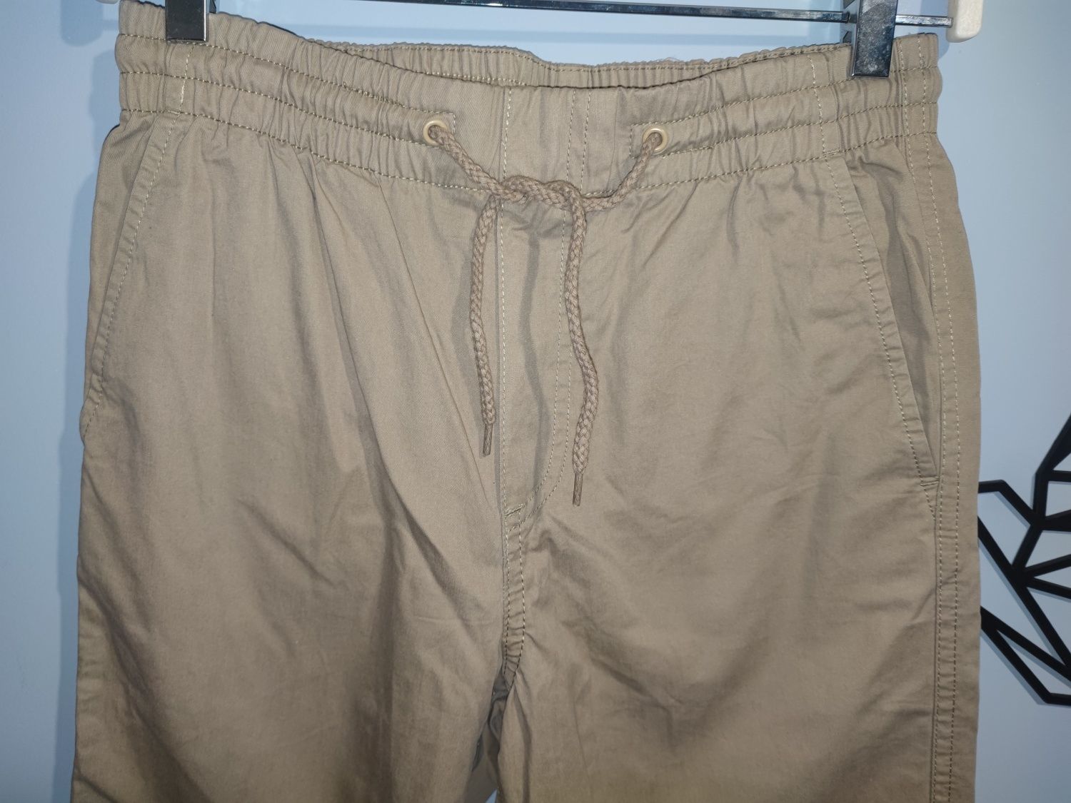 Bawełniana spodnie męskie na gumce H&M XS
